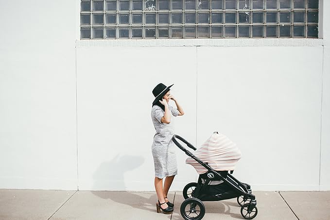 Copper Pearl Multi-Use Cover: Car Seat, Nursing, and Stroller Cover for Sun - Stretchy Fabric, All-Season Use, Stylish Designs, Easy Access for Moms - Holland