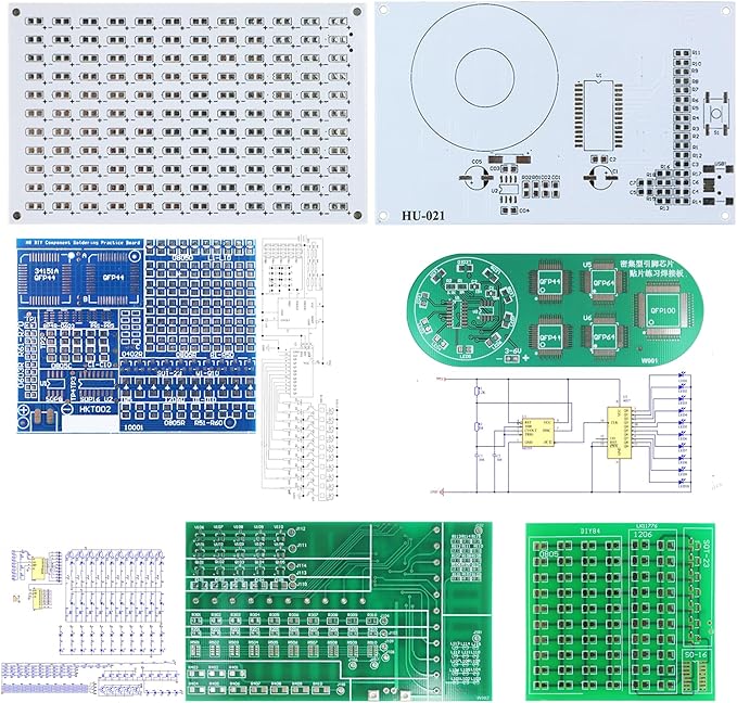 Soldering Practice Kit 5in1 DIY Music Spectrum Senior SMD Two-sided SMT Circular LED 0805 Small SMD Circuit Kit Learn Soldering Kit For Beginners
