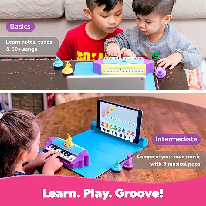 Plugo Tunes by PlayShifu (Kit+App): Interactive Piano Starter Kit for Ages 4-10 | Educational Musical Toys for Early Childhood | Perfect Music/Musical Gift for Boys & Girls (Works with tabs/mobiles)