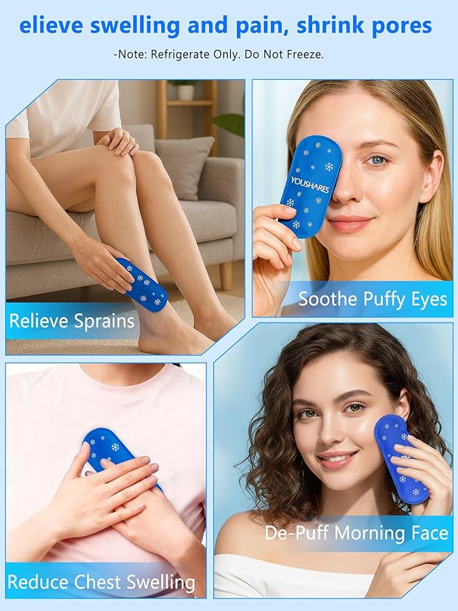 4 Pcs Small Breastmilk Ice Packs for Breastmilk Storage, Gel Ice Packs for Breast Milk Keeps Breast Milk Fresh, Perfect for Cooling Milk, Camping, Picnics, Lunchboxes or Injury Relief