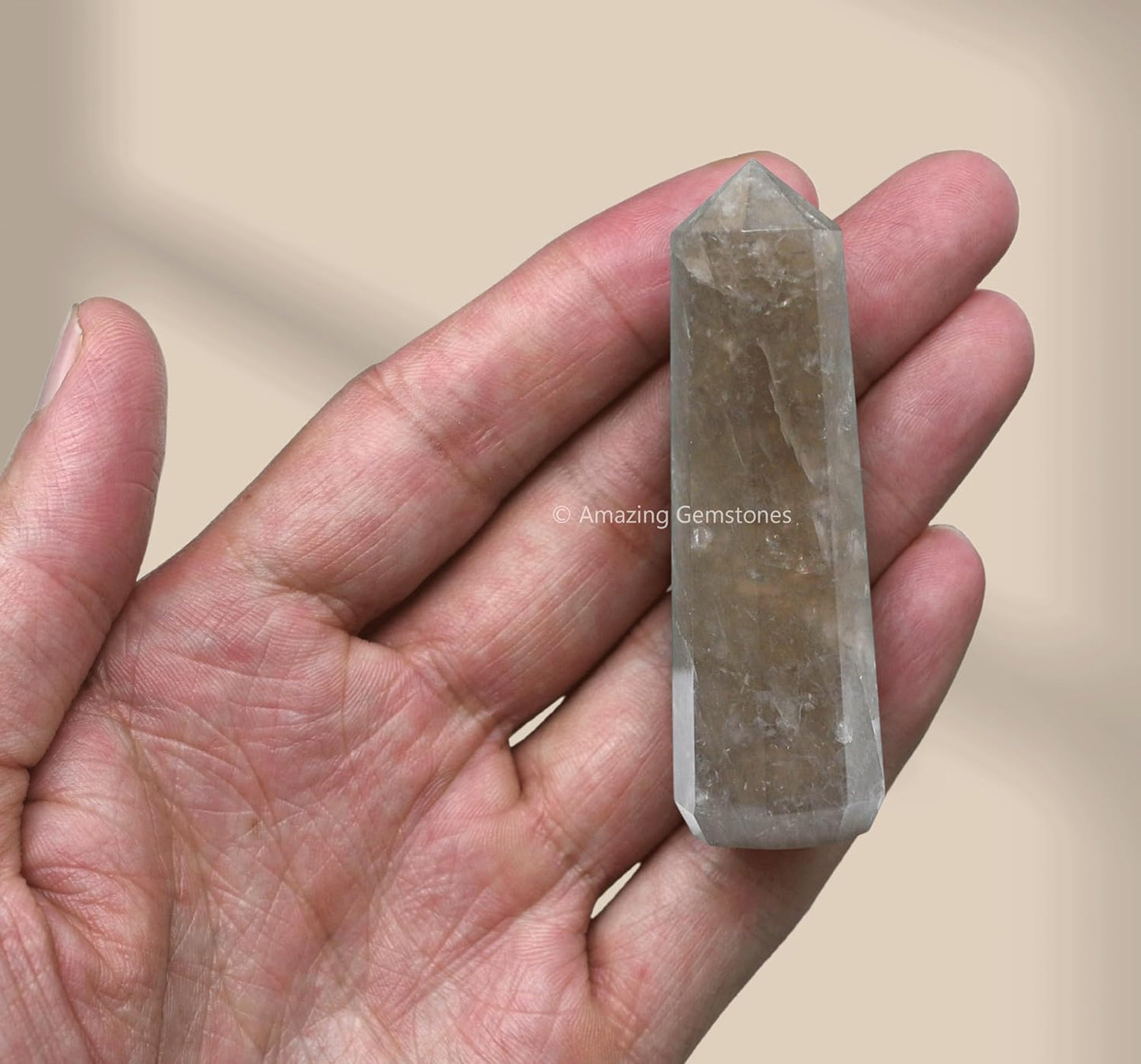 Amazing Gemstone Smoky Quartz Crystal Towers - Natural Healing Crystal Point Obelisk for Reiki Healing and Crystal Grid (2" to 3" Inch)