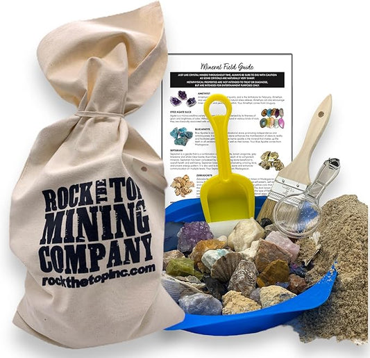Gemstone Paydirt Geodes for Kids Break Open Science Kits for Kids Age 8-12 Shark Teeth Fossil Digging Kit for Educational Toys, Rock Collections for Mining Bucket Rock Collection