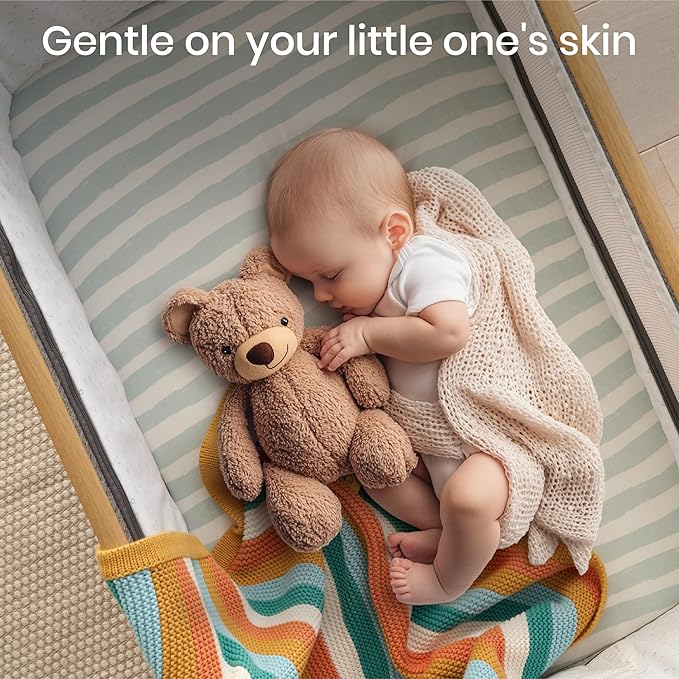 Tutti Bambini Premium Bassinet Sheets (2 Pack) - Soft & Breathable Bamboo Jersey, Double-Strength Bedside Sleeper Sheets, Fits Mattresses from 20.8 x 31.5 in to 23.6 x 35.4 in (Run Wild)