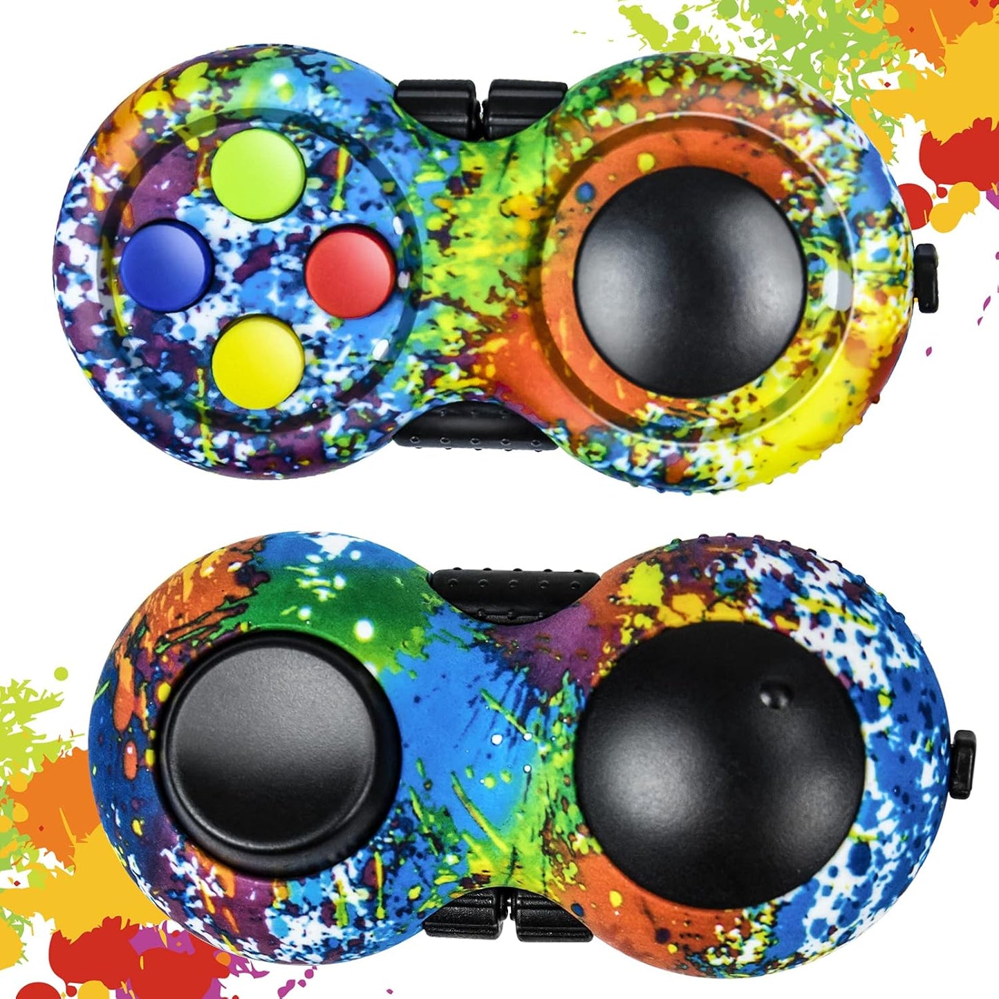 WTYCD Original Fidget Toy Game, Rubberized Classical Controller Fidget Concentration Toy with 8-Fidget Functions and Lanyard - Excellent for Relieving Stress and Anxiety