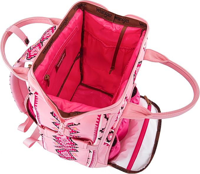 Montana West Wrangler Callie Diaper Bag Backpack with Stroller Straps Multifunction Baby Travel Bag WG2204-9110PK