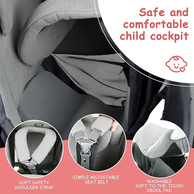 Wipha Baby Backpack Carrier, Toddler Carrier with Canopy, Adjustable and Safe Hiking Backpack for Baby(Creeper III-Black)