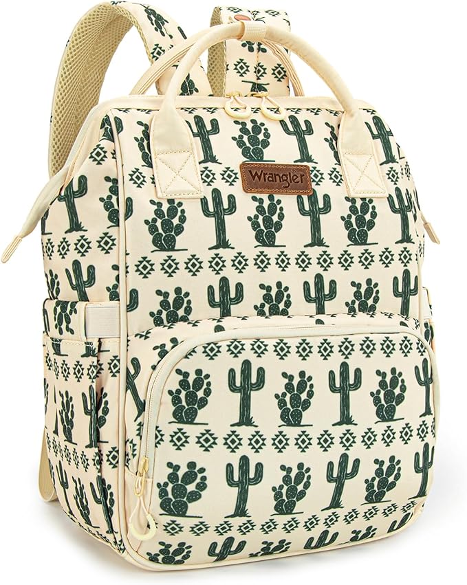 Montana West Wrangler Diaper Bag Backpack Aztec Travel Backpack Purses Western Multi-Function Baby Bags for Mom with Waterproof Insulated Pockets