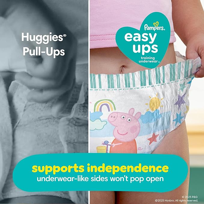 Pampers Training Pants - Easy Ups Girls & Boys - Size 5T-6T, 15 Count, Peppa Pig Potty Underwear (Packaging May Vary)
