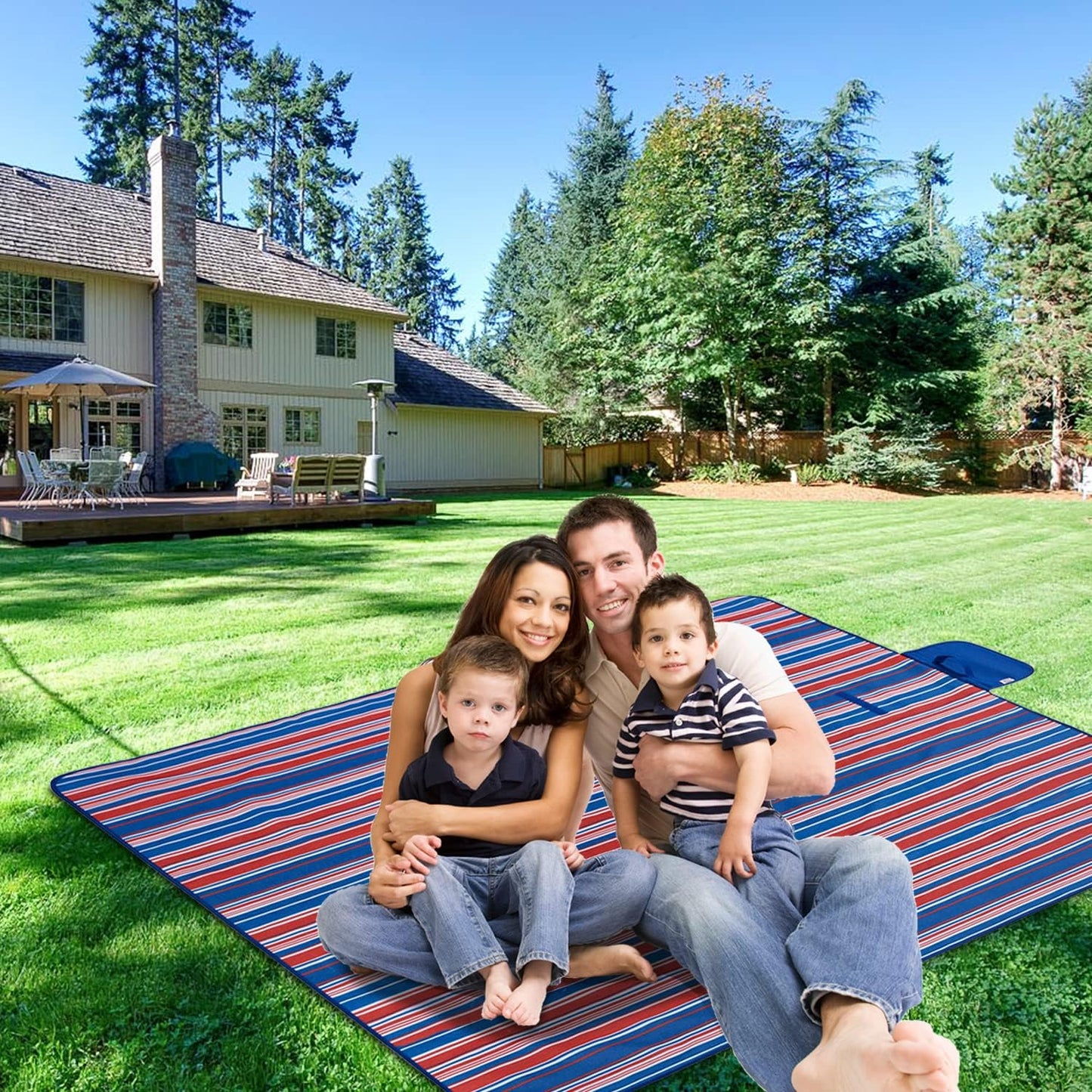 Beach Blanket Picnic Mat Outdoor Picnic Blanket Extra Large Sand Proof Waterproof Portable Beach Chair Mat for Adult Camping Hiking Travel Park Law Grass