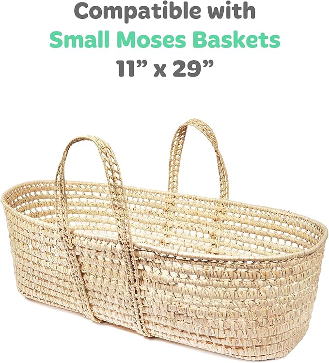 Moses Basket Fitted Sheets for 11 x 29 Inch Oval Bassinet Mattress – Snuggly Soft 100% Jersey Cotton – Owls and Elephants – 2 Pack