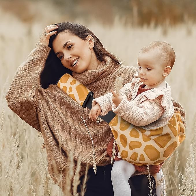 Baby Sling Shoulder Carrier,Ultimate Comfort Side Baby Carrier for Newborn to Toddler/Infants (7lbs-44lbs)（Giraffe