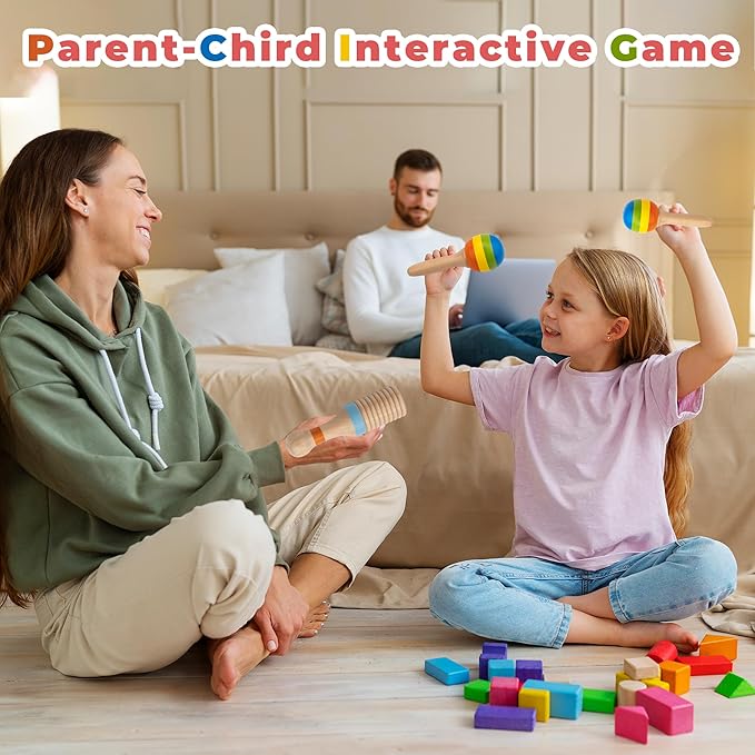 Montessori Toys for 1 Year Old, 6 Types Musical Instruments for Toddlers 1-3, Educational Baby Drum Set with Xylophone & Maracas, First Birthday Gifts for Boys Girls, Christmas Learning Toys