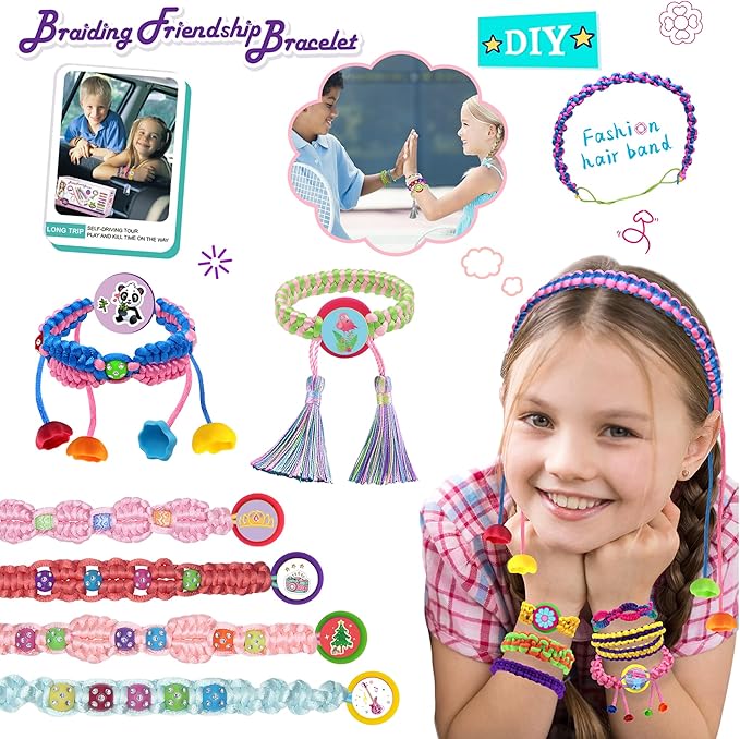 LivyChouance Friendship Bracelet Making Kit, Arts and Crafts for Kids Ages 8-12,Popular Bracelets String Maker Toys Set Craft Making Kit Christmas Birthday Gift for Girls 6 7 8 9 10 11 12