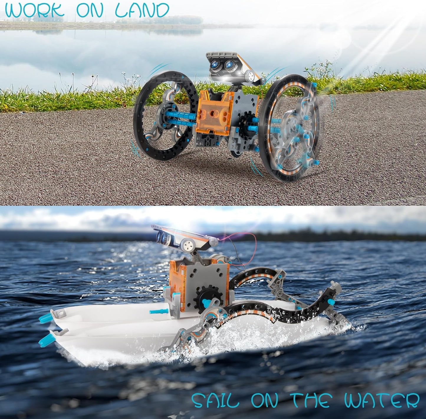 14-in-1 Solar Robot Kit for Kids, Stem Projects for Kids Age 8-12, Educational STEM Science Toy, DIY Solar Power Building Kit, Robotic Set Toys Gift for Boys Girls 8 9 10 11 12 Years Old