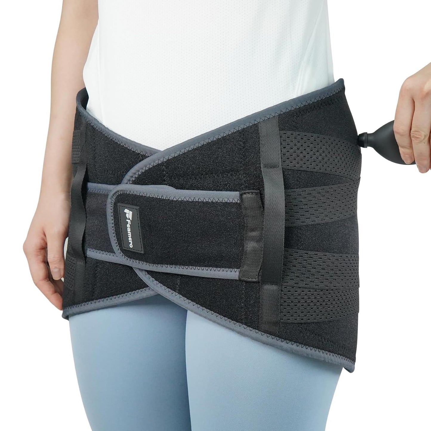 Inflatable Pelvic Support Belt for Women and Men, Adjustable Pressure SI Joint Brace for Postpartum Recovery, Pelvic Tilt Correction, Hip & Pubic Symphysis Pain Relief (M)