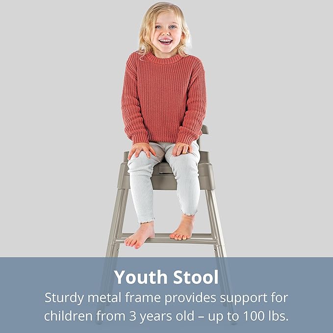 Chicco Stack® Hi-Lo 6-in-1 Multi-Use Convertible High Chair, Reclining High Chair for Babies and Toddlers Easy-Clean Baby Booster Toddler Seat Combo | Sand/Beige