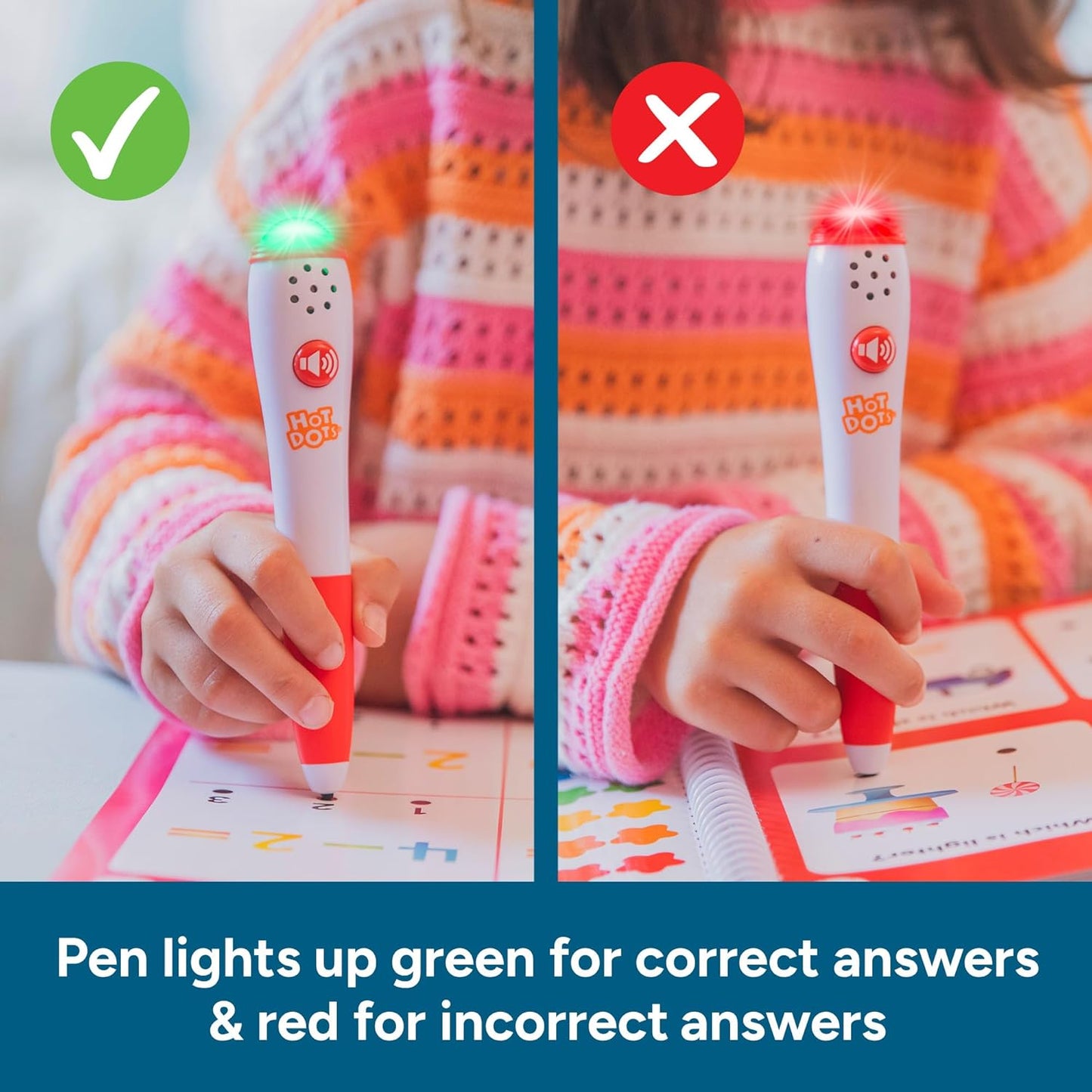 Educational Insights Hot Dots Kindergarten Reading Set - Kindergarten Workbooks with Interactive Pen, Homeschool Learning Activities, Learn to Read Activity Books for Kids Ages 5+