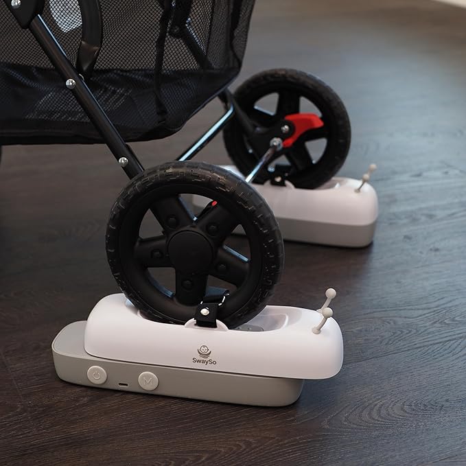 Intelligent Rocker Accessory for Baby Stroller - Automatic Soother for Peaceful Sleep - Type-C Rechargeable Cradle Roller with Adjustable Speed, Remote and Timer- Stroller Rocker & Bouncer-SwaySo