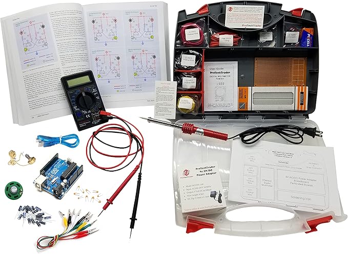 Make: Electronics 3rd Kit 1 & 2 Ultimate Bundle Includes Book & Deluxe Kits - Beginner Intermediate & Advanced Component Pack Follows The Experiments in Make: Electronics Third by Charles Platt