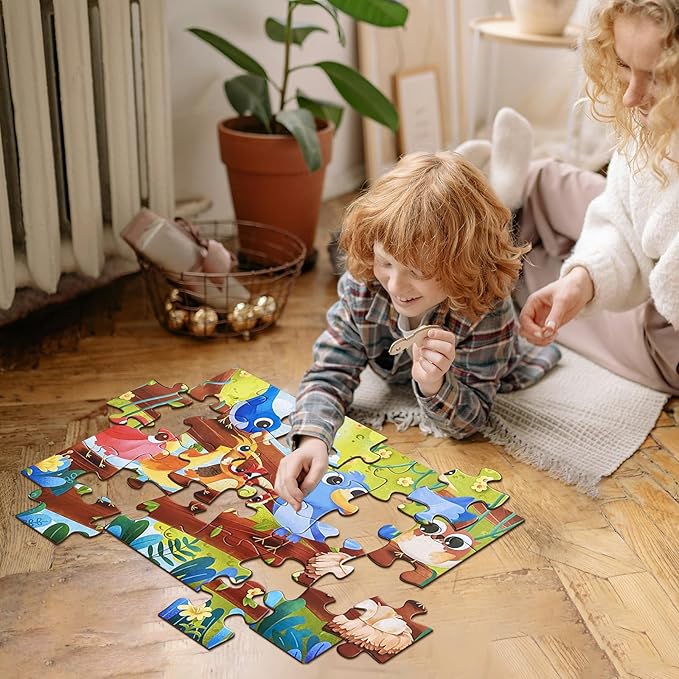 Jumbo Floor Puzzle for Kids,Large Jigsaw Puzzles 24 Piece for Kids Ages 3-5 (Treetop Talks)