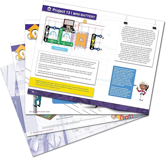 Snap Circuits Elenco My Home Electronics Building Kit for Kids Ages 8 and Up