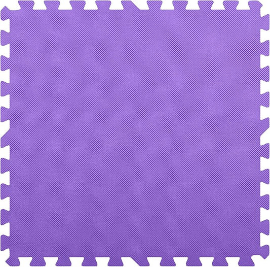 FlooringInc's 1/2" Soft Non-Toxic Baby Play Mat, Toddler Playmat, Colorful Puzzle PlayMat, Floor Mats for Kids & Babies, EVA Foam Interlocking Tiles for Nursery & Playroom | Purple, 12 Tiles, 48 Sq/Ft