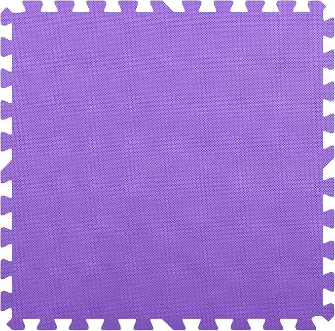 FlooringInc's 1/2" Soft Non-Toxic Baby Play Mat, Toddler Playmat, Colorful Puzzle PlayMat, Floor Mats for Kids & Babies, EVA Foam Interlocking Tiles for Nursery & Playroom | Purple, 78 Tiles, 312 SqFt
