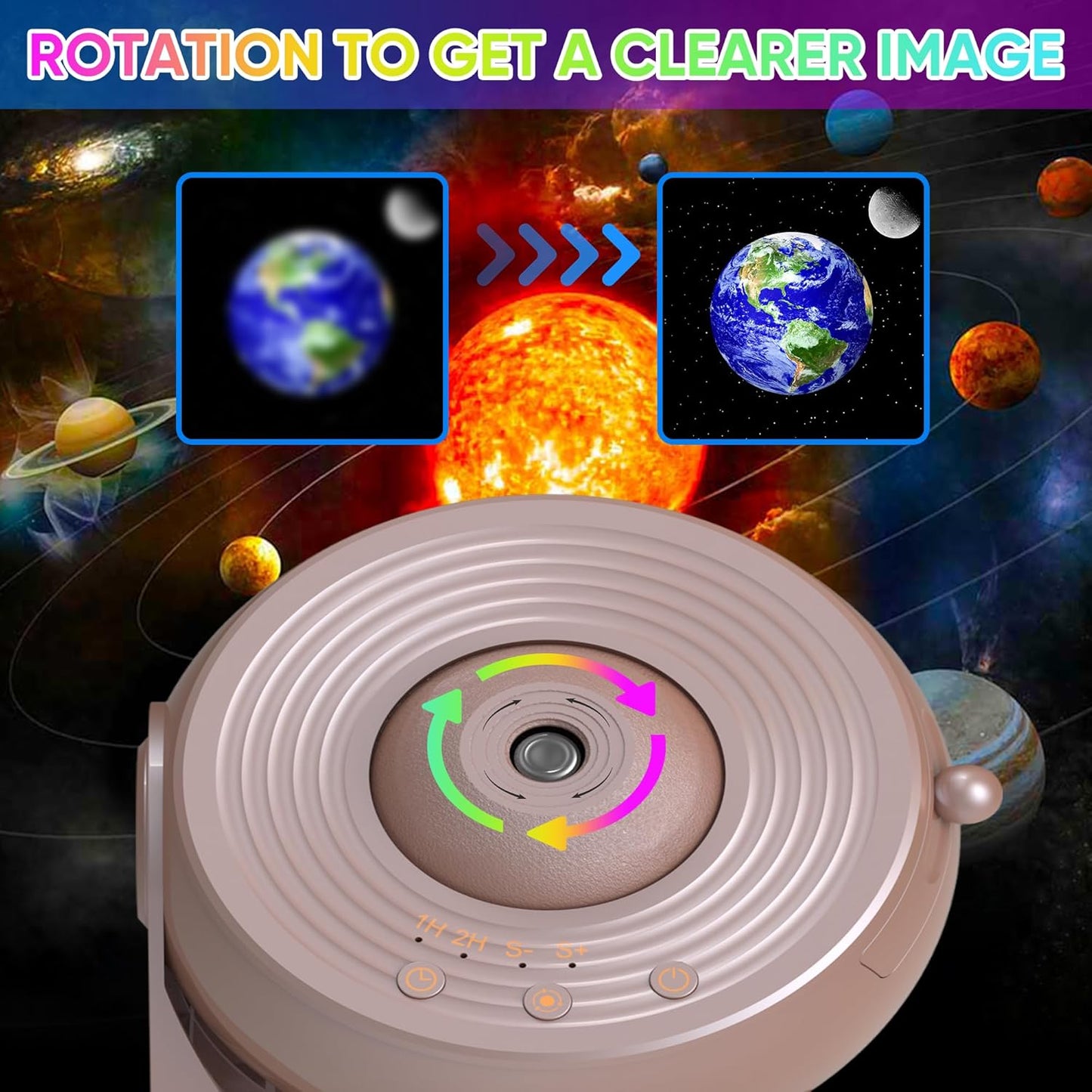 Galaxy Projector, 12 in 1 Planetarium Galaxy Star Projector for Bedroom, 360° Rotating Galaxy Star Night Light Projector for Kids, Home Theater, Ceiling, Room Decoration, Pink, ‎BL-DQY02