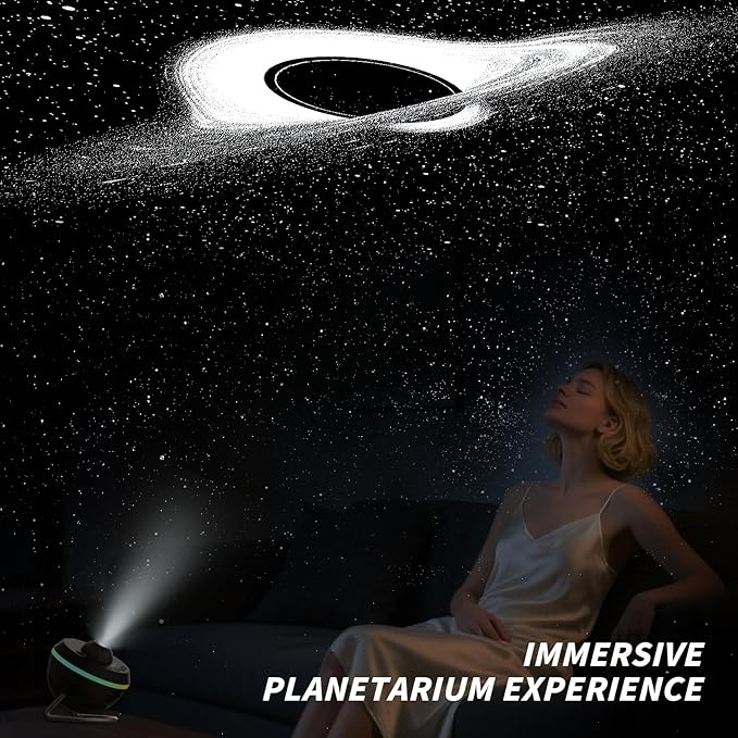 Galaxy Projector, Star Projector Home Planetarium Space Ceiling Starry Sky Night Light with Light Strip, Meteor and Galaxy Projector & 2 Filme Set for Kid Adult Gift