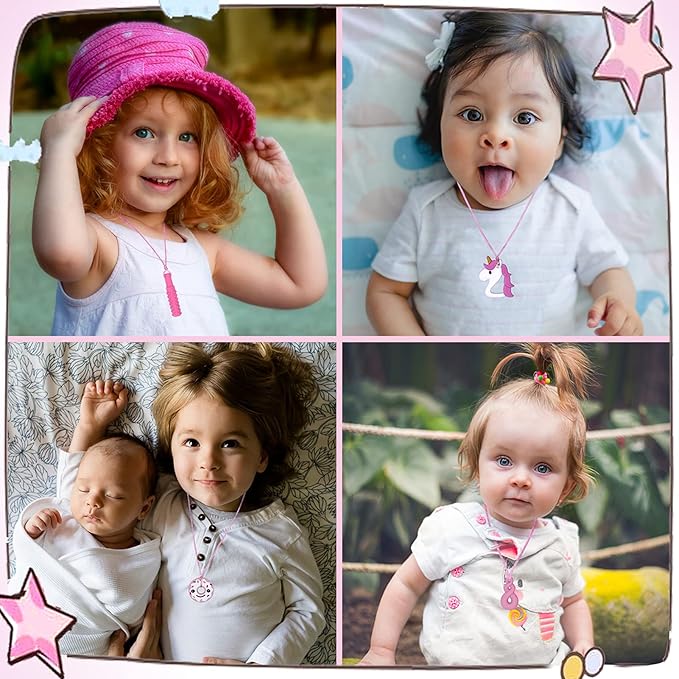 Chew Necklaces for Sensory Girls, Chewy Necklace Sensory Toys for Kids with Autism, ADHD,SPD, Chewing, Teething or Special Needs, Oral Sensory Chew Toys for Kids Adult Reduce Anxiety Fidgeting