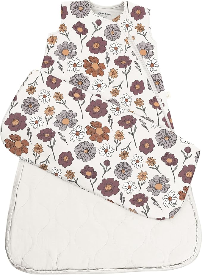 GUNAMUNA günamüna Unisex Baby, Toddler Wearable Blanket, Sleeping Bag Bamboo Rayon, Sleep Sack with Diaper Zipper, 2.6 TOG