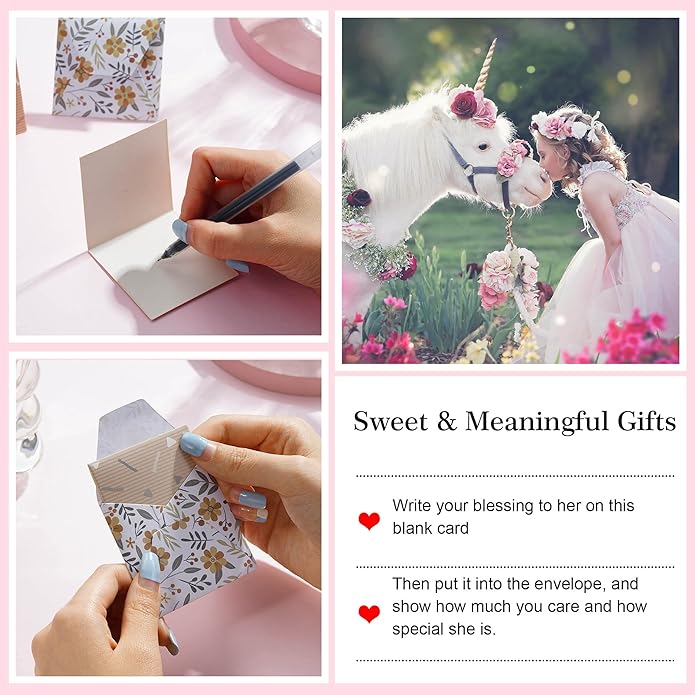 Hidepoo Unicorn Necklace Gifts for Girls - Colorful CZ Heart Pendant Initial Unicorns Necklaces for Teens Little Girls Jewelry Birthday Gift for Girl Daughter Granddaughter Niece