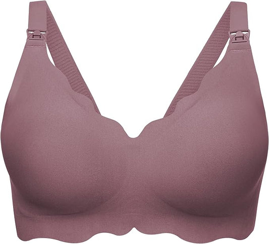 Angelhood Nursing Bras for Breastfeeding Ultra Comfort Seamless Maternity Bra Wireless Pregnancy Bralette with Bra Extender