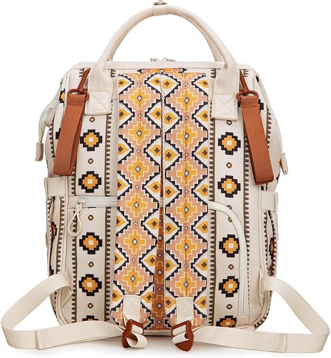 Montana West Wrangler Callie Diaper Bag Backpack with Pacifier Case, Crossbody Bottle Bag and Stroller Straps Western Pattern Multifunction Baby Travel Bag Set WG2215-9110TN