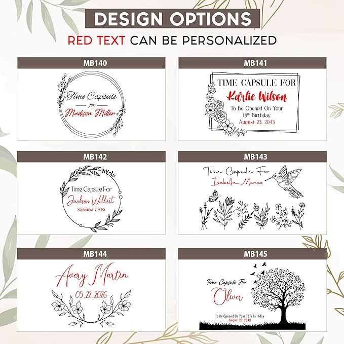 Personalized Time Capsule Memory Box Custom Engraved Wooden Keepsake Box for 18th Birthday Surprise Memories Photos Letters Memento - Storage Boxes for Baby Shower Birthday Anniversary Milestones Gift