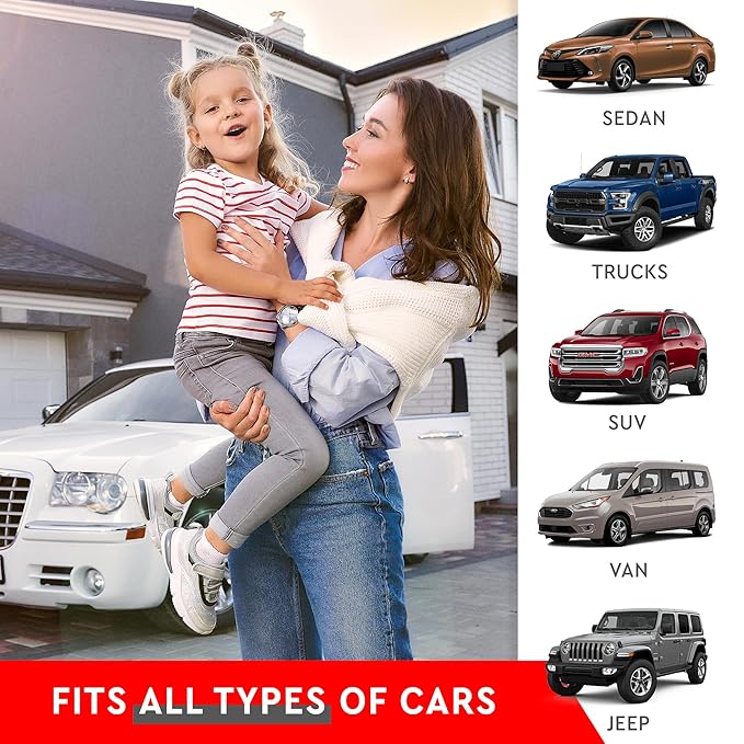 Helteko Car Seat Protector - 2 Pack Car Seat Cover for Child Carseat with Thickest Padding, 600D Oxford, Waterproof & Durable Fabric, Non-Slip Back, 2 Mesh Storage Pockets, Black