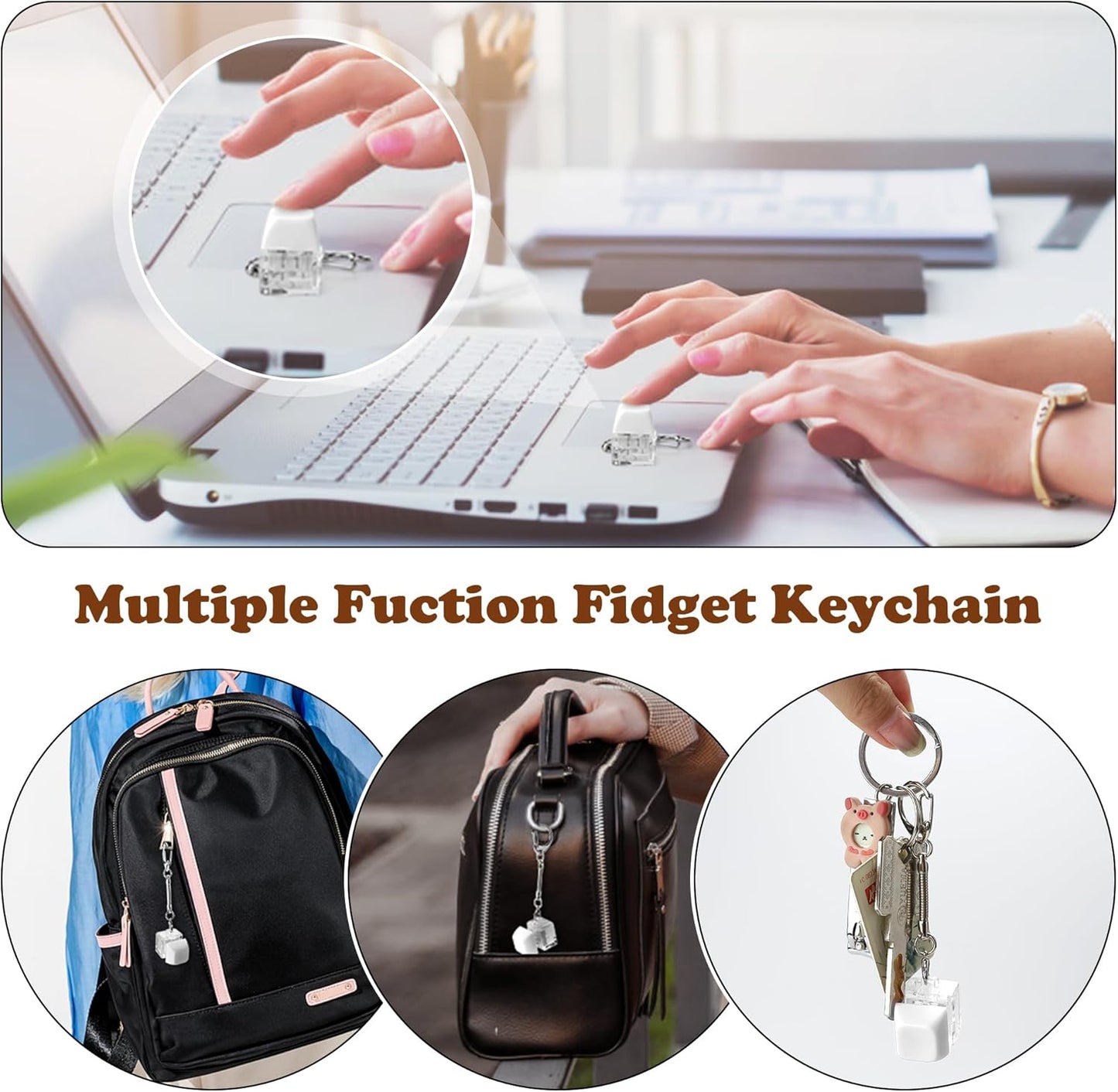 Fidget Toys Adults, Fidget Toys for Kids with Autism, Party Favors for Kids, Toddlers, Adults Fidgets for Anxiety and Stress, Fidget Pack (White)