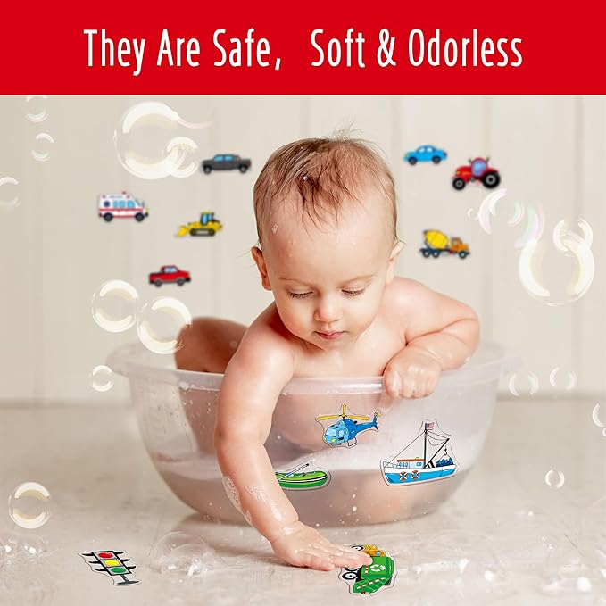 40PCS Vehicle Jelly Stickers, Transportation Tools Thick Window Door Clings Removable Reusable Gel Decals for Kids Toddlers Adults Home Classroom Nursery Party Supplies (Not Edible)