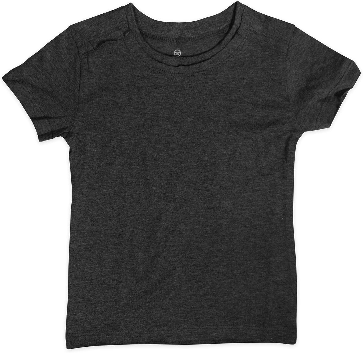 HonestBaby 5-Pack Short Sleeve T-Shirts 100% Organic Cotton Baby, Toddler, Little Kid, Boy, Girl, Unisex