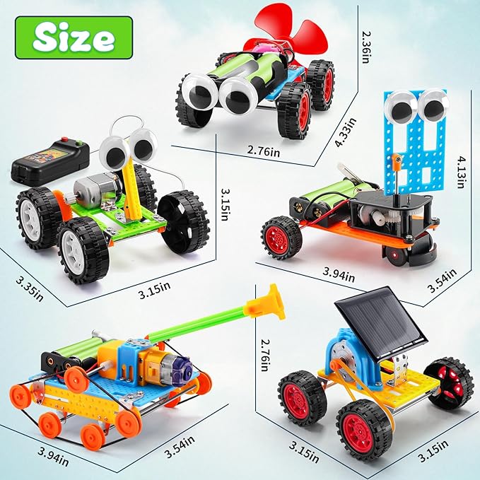 STEM Kits for Kids Age 8-10, Science Robot Building Kits for Boys Crafts 8-12 5-7, STEM Toys for Ages 8-13, Kids Science Experiments 6-8, Engineering Projects for 6 7 9 10 12-14 Year Old Boy Girl Gift