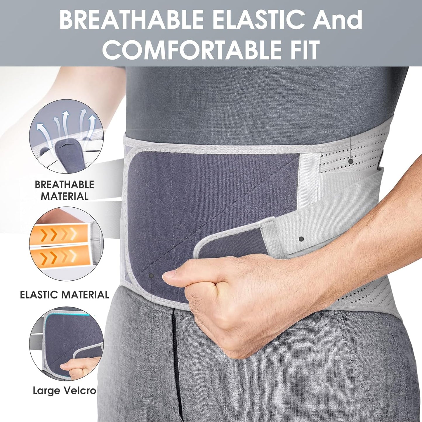 Elastic Abdominal Binder Lower Waist Support Belt, Post Surgery Postpartum Belly Band Wrap Back Support Belt Stomach Compression Wrap Waist Recovery for Men and Women (Small)