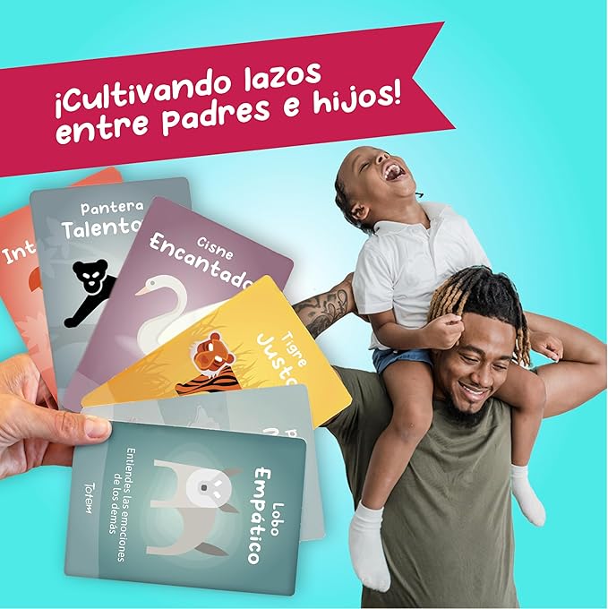 Totem Español Junior Juego para Niños – Juego de Cartas Educativo y Divertido para 5 Años+, Fomenta Autoestima y Empatía, Actividades para la Escuela y la Familia (Junior Edition - Spanish Box)