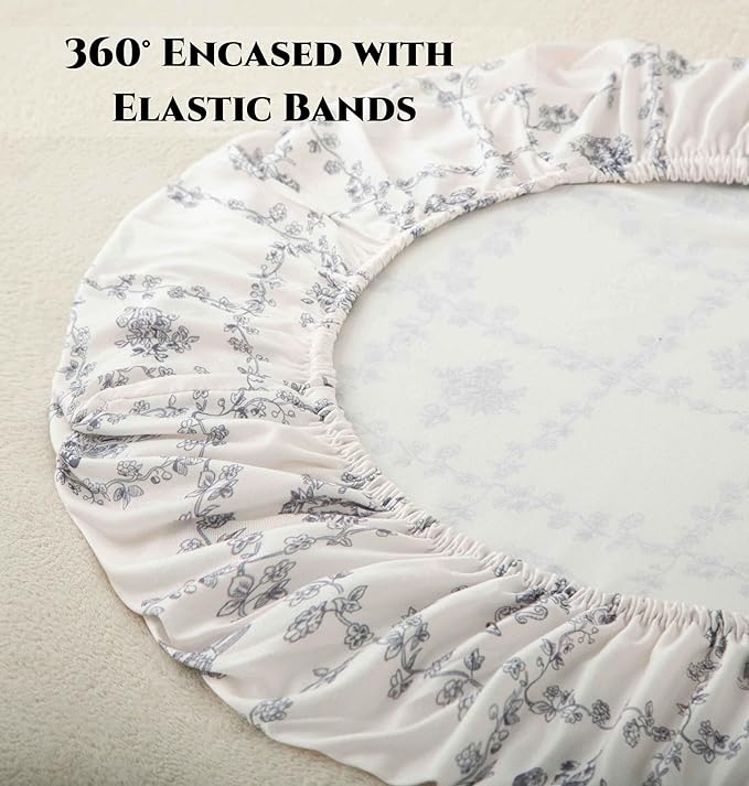 SDY Baby Bassinet Sheets,2pk Cozy Floral Bassinet Fitted Sheets for Baby Boys Girls 32 * 16 * 4 inches, Baby Sheets Fit for Hourglass Oval Cradle, Moses Basket Rectangle Mattress(Floral,Black)