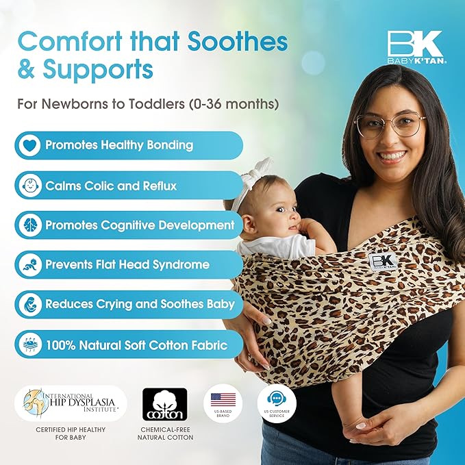 Original Baby K'tan Baby Carrier: #1 Easy Pre-Wrapped, Soft, Slip-On, No Rings, No Buckles | 5 in 1 Baby Sling Gift | The Best Hands Free Infant Wrap For Newborn to Toddler up to 35lb (See Size Chart)