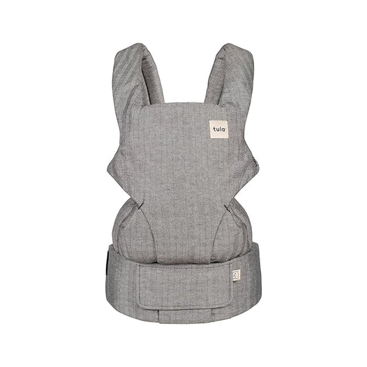 Baby Tula Explore Carriers - Breathable Baby Carrier Newborn to Toddler - Adjustable Toddler Carrier - Multiple Ergonomic Positions Front and Back - Ergonomic Fit for 7-45 lb - Linen, Ash