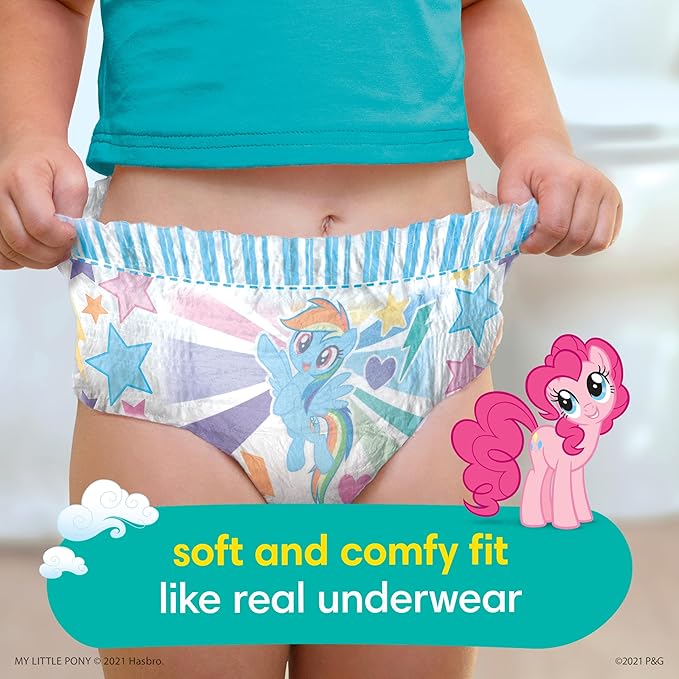 Pampers Training Pants - Easy Ups Girls & Boys - Size 2T-3T, 132 Count, My Little Pony Potty Underwear (Packaging May Vary)