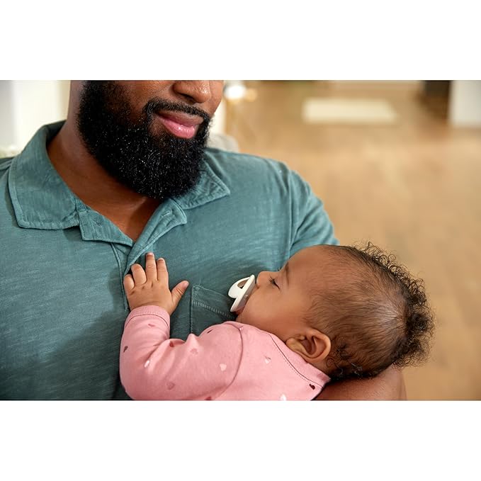 NUK Perfect Match Silicone Pacifier, 4 Pack, for Ages 0-6m, Green & White