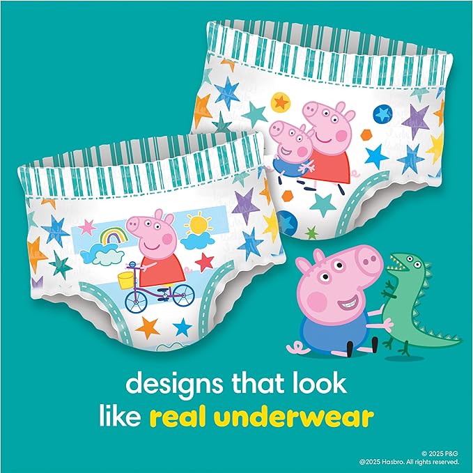 Pampers Training Pants - Easy Ups Girls & Boys - Size 5T-6T, 84 Count, Peppa Pig Potty Underwear (Packaging May Vary)