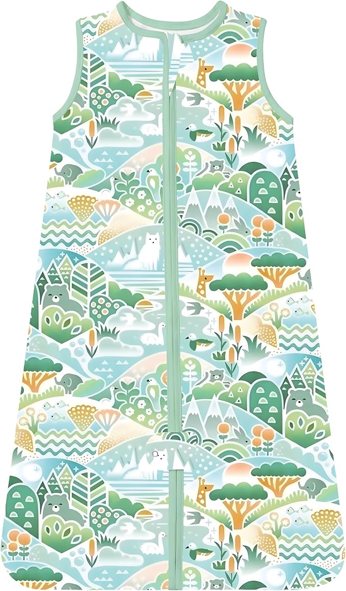 TotAha Light Sleep Sack, Stretchy, Soft, Cozy Wearable Blanket Sleep Bag with 2-Way Safe Zippers for 0-6-12-24 Months 0.5 TOG