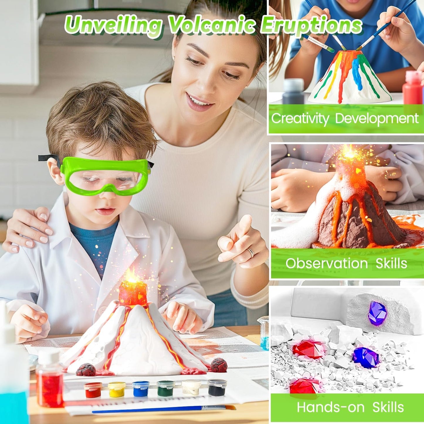 250+ Experiments Science Kits for Kids, STEM Activities Educational Science Kits Gifts with Chemistry Set, Erupting Volcano and Growing Crystal Tree